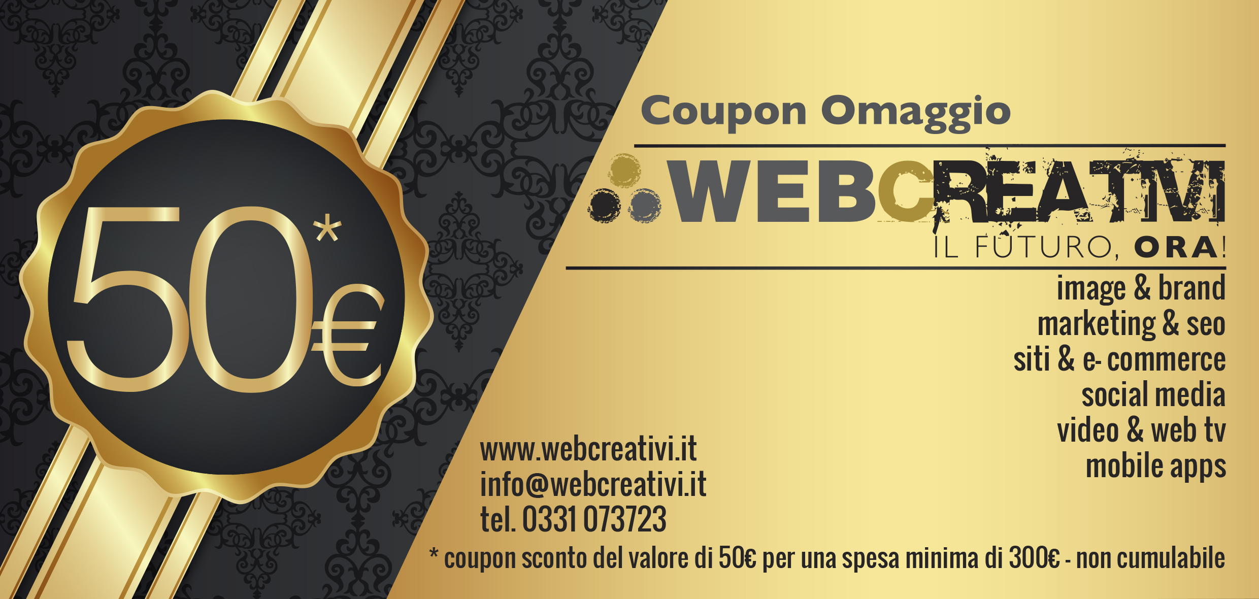coupon 50 web creativi
