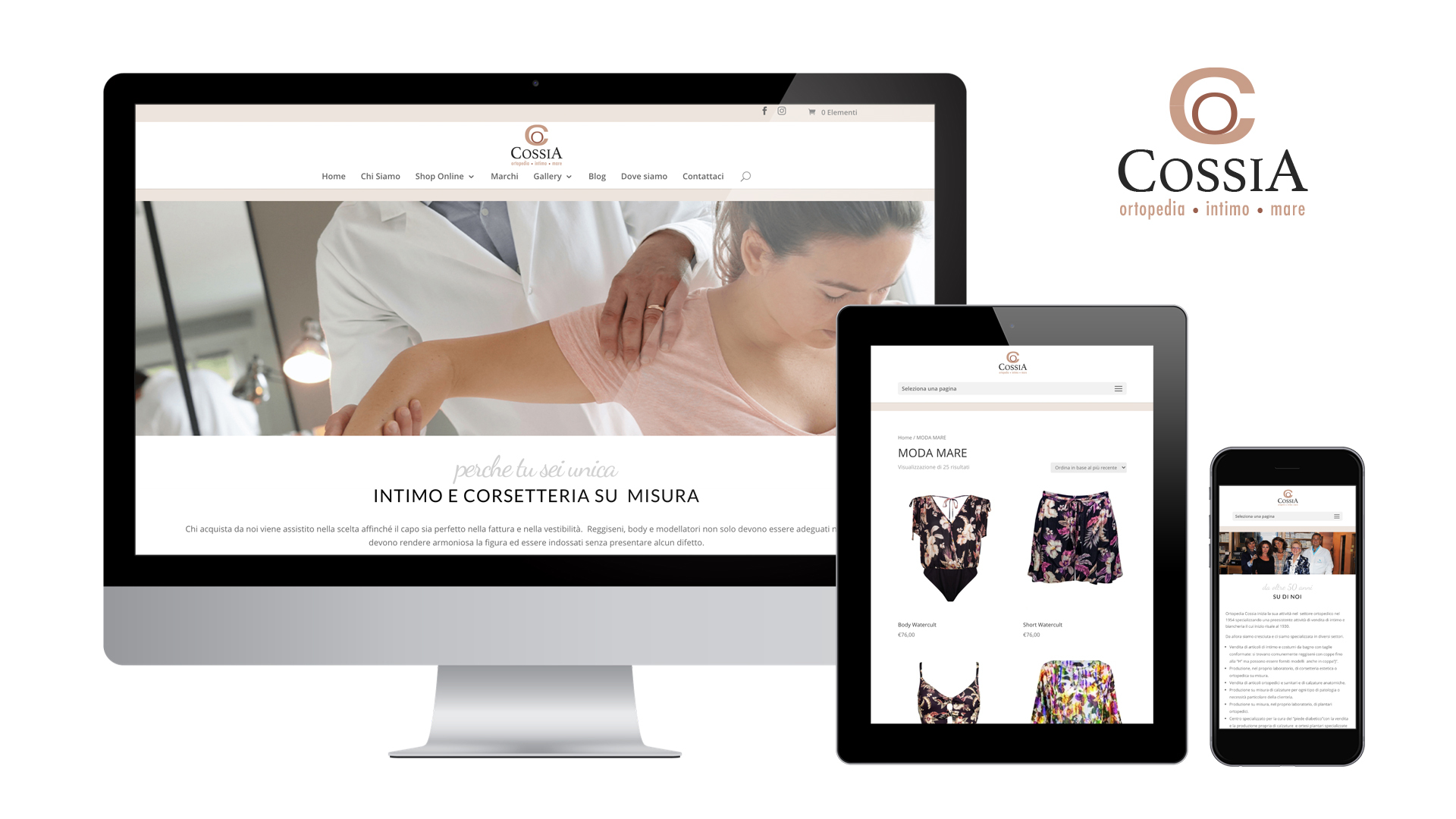 E-Commerce Cossia Ortopedia Intimo Mare